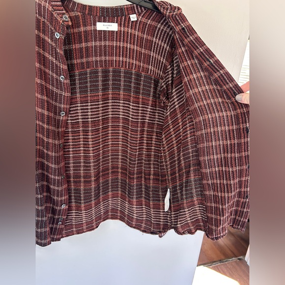 BILLY REID Plaid Italian Button Top Heritage Equestrian Academia Viscose Size XS - Picture 11 of 16